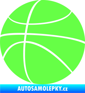 Samolepka Basketbalový míč 001 Fluorescentní zelená