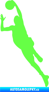 Samolepka Basketbal 003 levá Fluorescentní zelená