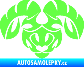 Samolepka Beran zvěrokruh 003  Fluorescentní zelená