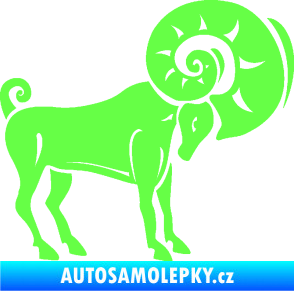 Samolepka Beran zvěrokruh 005 pravá Fluorescentní zelená