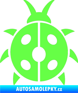 Samolepka Beruška 002 Fluorescentní zelená