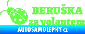 Samolepka Beruška za volantem Fluorescentní zelená