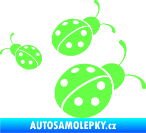 Samolepka Berušky 001 pravá Fluorescentní zelená