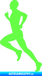 Samolepka Běžec 004 levá Fluorescentní zelená