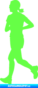 Samolepka Běžkyně 001 levá jogging Fluorescentní zelená