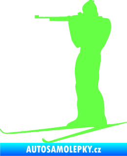 Samolepka Biatlon 001 levá Fluorescentní zelená