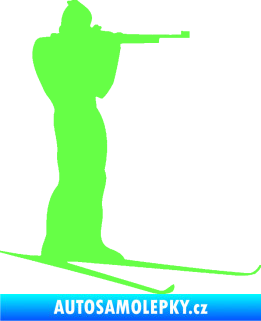 Samolepka Biatlon 001 pravá Fluorescentní zelená