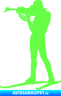 Samolepka Biatlon 003 levá Fluorescentní zelená