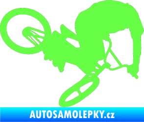 Samolepka Biker 001 pravá Fluorescentní zelená