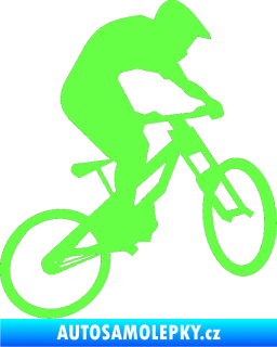 Samolepka Biker 002 pravá Fluorescentní zelená
