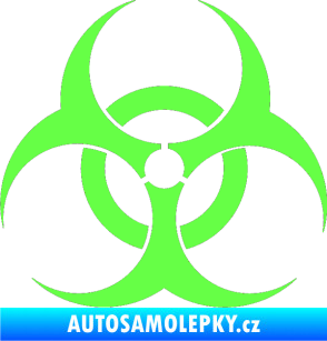 Samolepka Biohazard Fluorescentní zelená