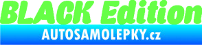Samolepka Black edition 001 nápis Fluorescentní zelená