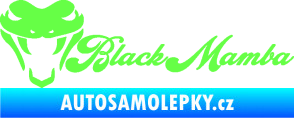 Samolepka Black mamba nápis Fluorescentní zelená