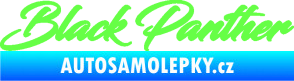 Samolepka Black panther nápis Fluorescentní zelená