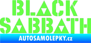 Samolepka Black Sabbath 001 Fluorescentní zelená