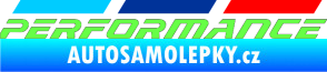 Samolepka BMW M Performance nad sebou Fluorescentní zelená