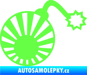Samolepka Bomba 006 JDM pravá Fluorescentní zelená