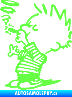 Samolepka Boy kouří levá Fluorescentní zelená
