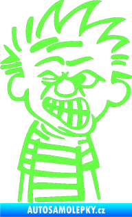 Samolepka Boy naštvanej levá Fluorescentní zelená