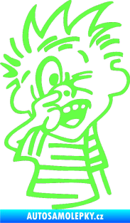 Samolepka Boy v nose levá Fluorescentní zelená