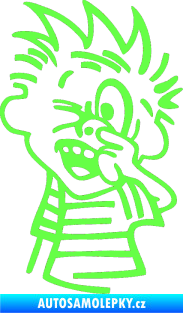 Samolepka Boy v nose pravá Fluorescentní zelená