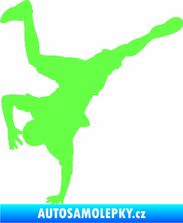 Samolepka Breakdance 001 levá Fluorescentní zelená