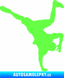 Samolepka Breakdance 001 pravá Fluorescentní zelená