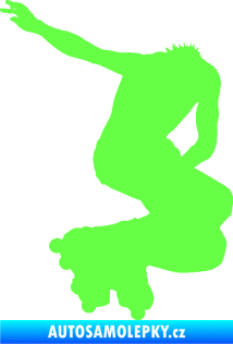 Samolepka Bruslař 003 pravá Fluorescentní zelená