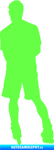 Samolepka Bruslař 004 levá Fluorescentní zelená