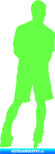 Samolepka Bruslař 004 pravá Fluorescentní zelená