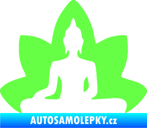 Samolepka Budha 003 levá  Fluorescentní zelená