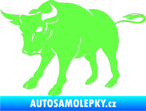 Samolepka Býk 004 levá Fluorescentní zelená