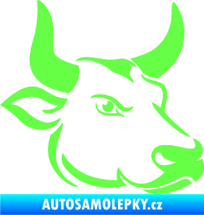 Samolepka Býk 009 pravá Fluorescentní zelená
