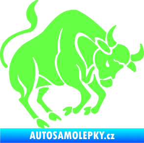 Samolepka Býk zvěrokruh 004 pravá Fluorescentní zelená