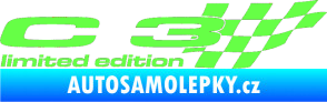 Samolepka C3 limited edition pravá Fluorescentní zelená