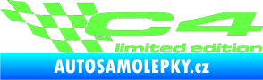 Samolepka C4 limited edition levá Fluorescentní zelená