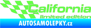 Samolepka California limited edition levá Fluorescentní zelená