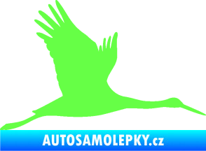 Samolepka Čáp 002 pravá Fluorescentní zelená