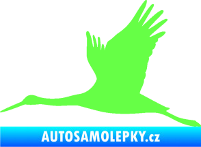 Samolepka Čáp 002 levá Fluorescentní zelená