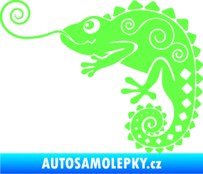 Samolepka Chameleon 004 levá Fluorescentní zelená
