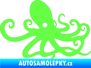 Samolepka Chobotnice 001 pravá Fluorescentní zelená