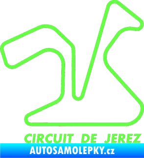 Samolepka Okruh Circuito de Jerez Fluorescentní zelená