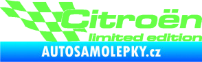 Samolepka Citroen limited edition levá Fluorescentní zelená