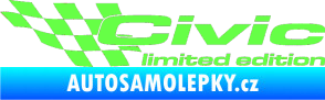 Samolepka Civic limited edition levá Fluorescentní zelená