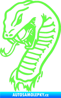 Samolepka Cobra levá Fluorescentní zelená