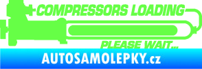Samolepka Compressors loading pravá Fluorescentní zelená