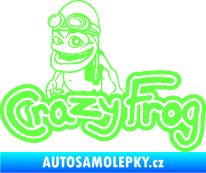 Samolepka Crazy frog 002 žabák Fluorescentní zelená