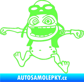 Samolepka Crazy frog levá Fluorescentní zelená