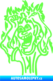 Samolepka Crazy man levá Fluorescentní zelená