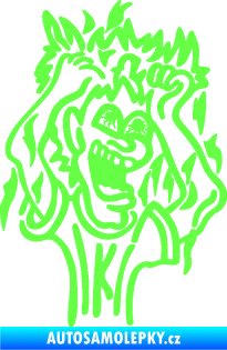 Samolepka Crazy man pravá Fluorescentní zelená